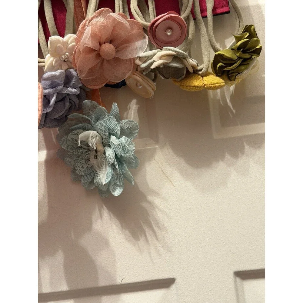 39 Baby Girl Headbands Lot Bows Floral Knotted Turban + PACMAXI Organizer